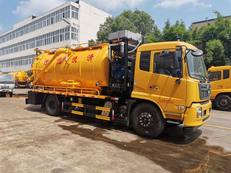 國六東風天錦帶副發15方清洗吸污車