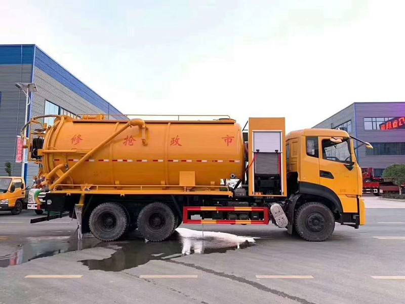 國六東風(fēng)天龍后雙橋帶副發(fā)22方清洗吸污車